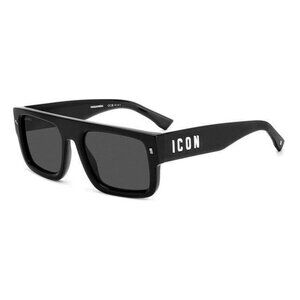 A0988Z New DSQUARED2 Black Square Icon 0008/S 807 IR Sunglasses Women